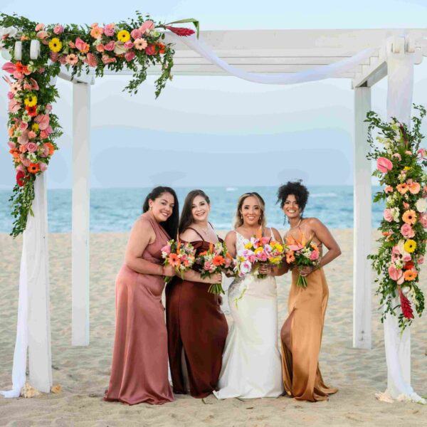 Single dramatic floral stem, sculptural wedding centerpiece