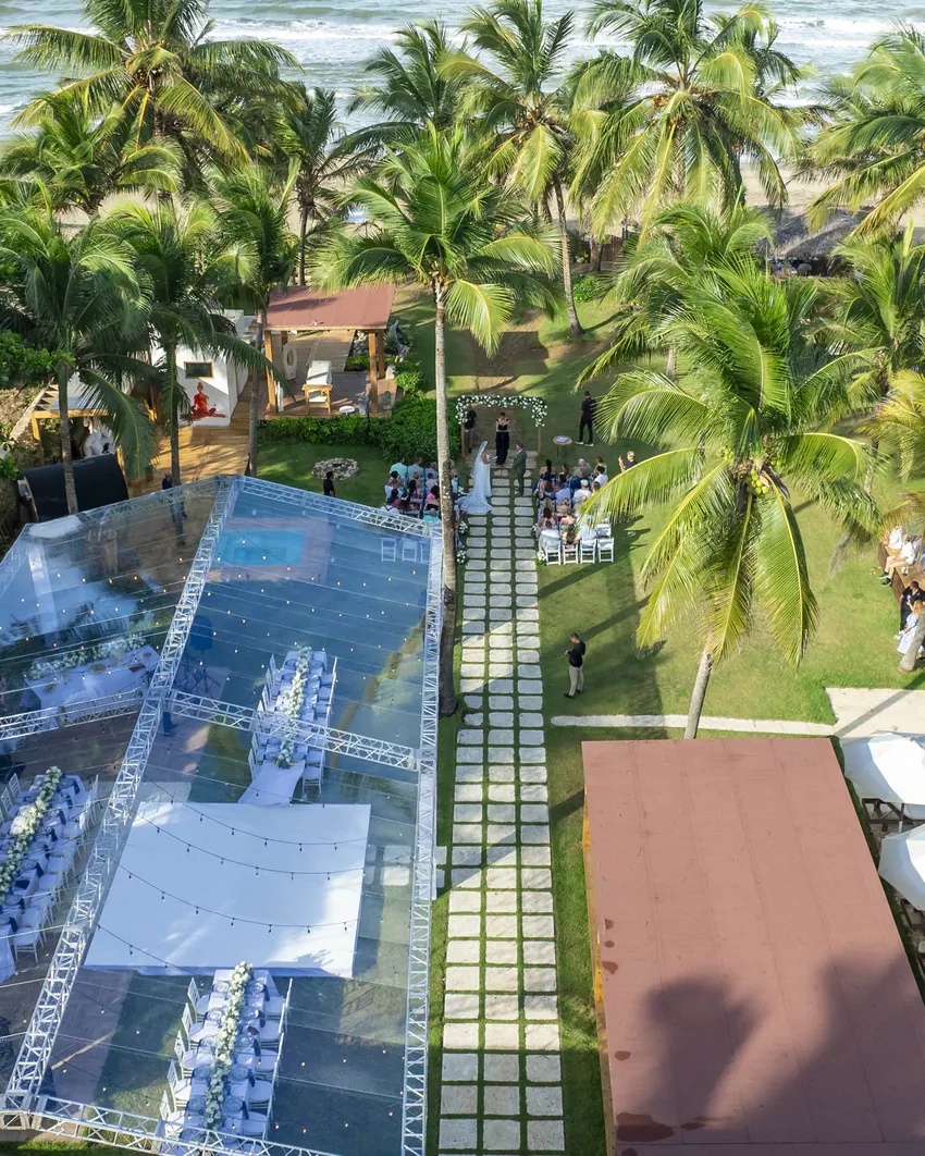 Declan & Kate destination wedding photo, Villa Cocomar, Cabarete