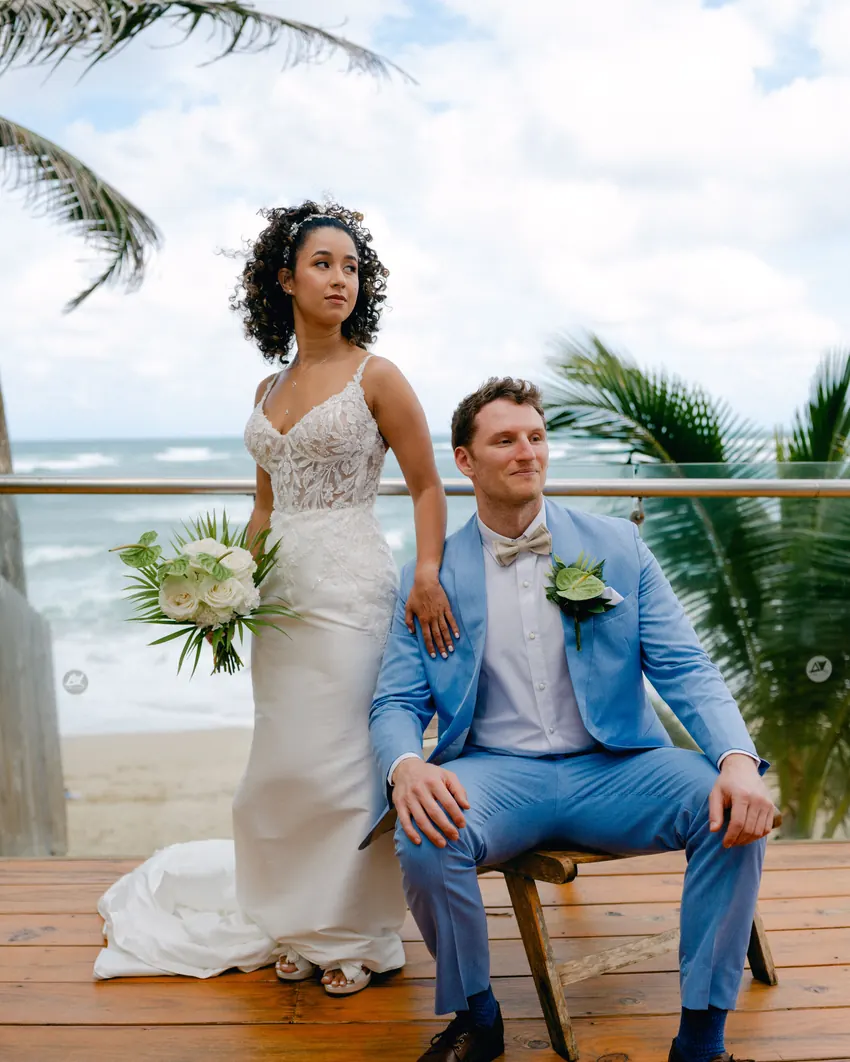 Kat & Leo destination wedding photo, Villa Azul, Cabarete